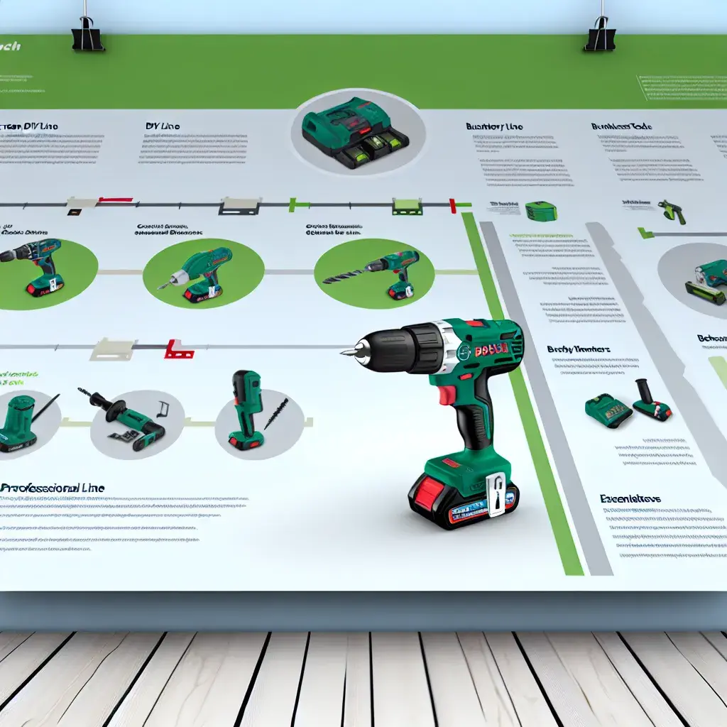 Bosch zaļā un zilā līnija - instrumentu salīdzinājums uz darbagalda
