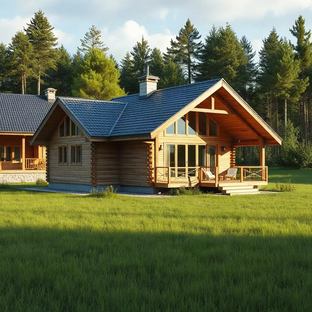 Moderna somu koka māja Latvijas laukos ar skandināviskiem akcentiem un lieliem logiem