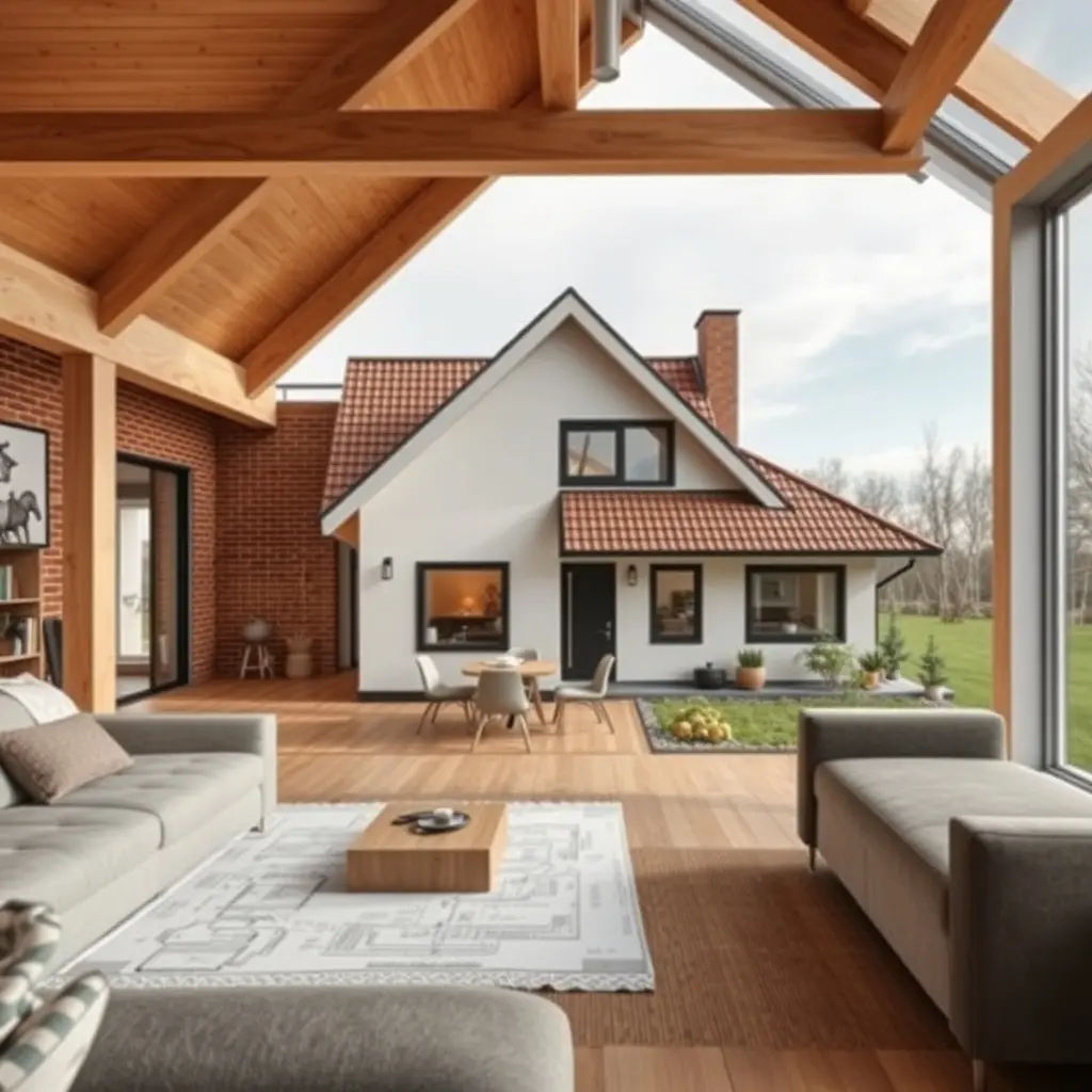 Moderns gatavs mājas projekts – vienstāvu māja Latvijā ar nordiskā stila dizainu