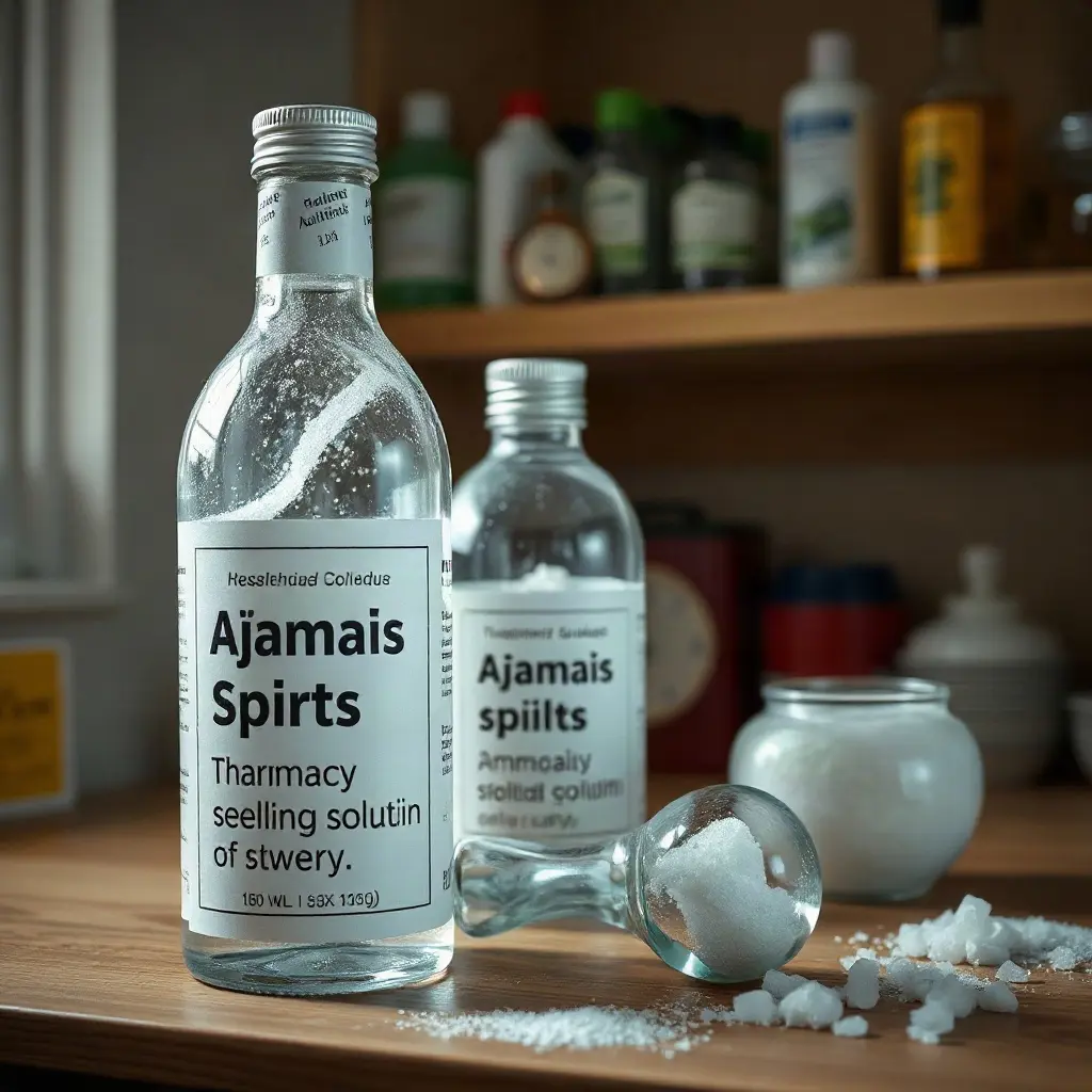 Ožamā spirta flakoni aptiekā — amonjaka šķīdums pirmās palīdzības vajadzībām